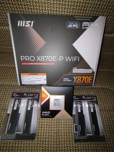 Brand New Ryzen 9 9950X3D + X870E MSI Motherboard + 64GB DDR5 RAM