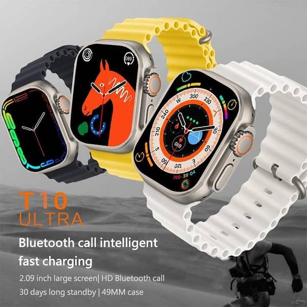 PACK OF 2 PCS USA Original T 10 Ultra 2 APPLE Look SUPER AMOLED DISPLAY Smart watch SPECIAL GIFT PACK OFFER T 10  ULTRA 2 SMART WATCH