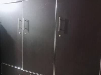 3 Door Wooden Wardrobe – 2 Separate Pieces – Good Condition