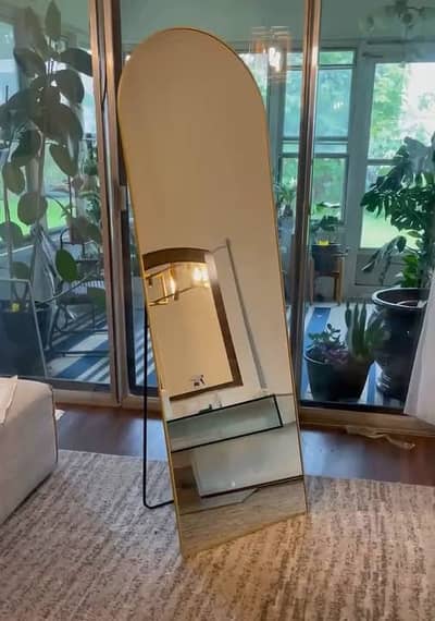 mirror standing / round mirror / led light touch mirror