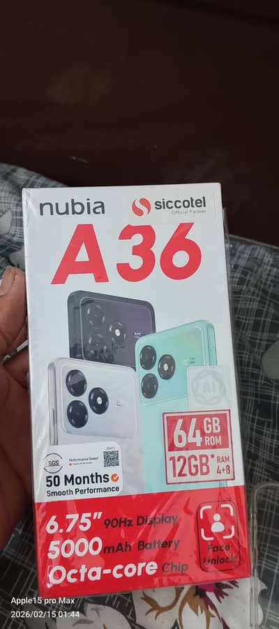 Nubia A36 4 GB RAM 64 GB ROM ok mobile phone