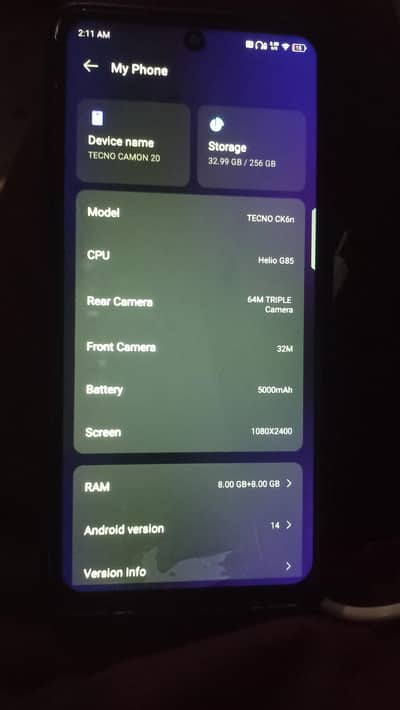 Tecno Camon 20 (Ram8+8 Rom256)