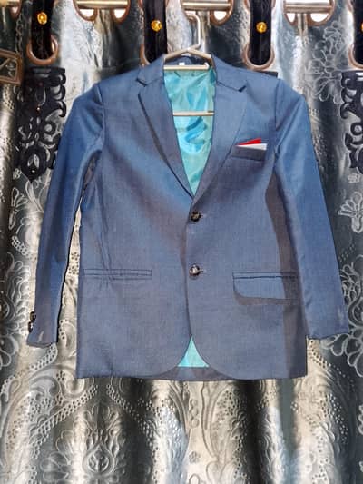 Blue 3 piece pent coat
