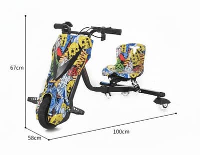 3 Wheels Electric 360 scooter Drift Tricycle Scooty For Kids or Adults