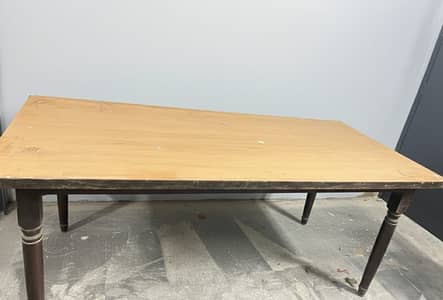 Dining Table with Chairs, Wooden Large Size Dining Table with Chairs