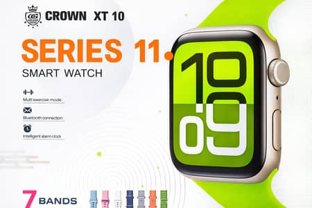 Crown XT 10 Series 11 Smart Watch 7 in 1 Brand