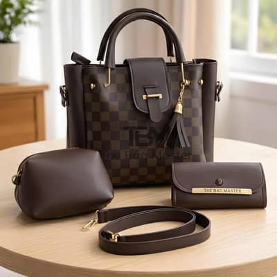 Girl's Rexin Textured Hand Bag set, WhatsApp 03145156658