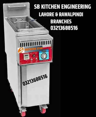 Single Fryer commercial kitchen equipment Pizza oven & Local equipment