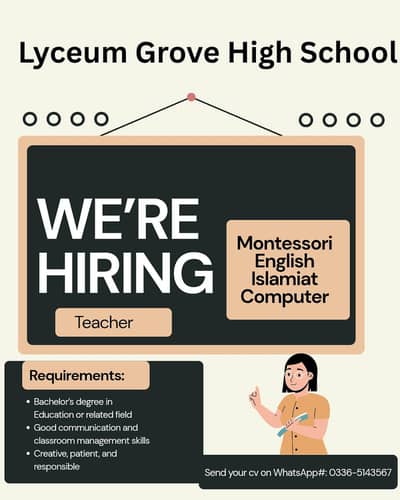 Hiring female Teaching Staff