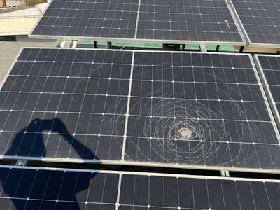 damge solar panel longi