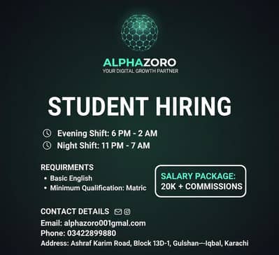 We Are Hiring Students
