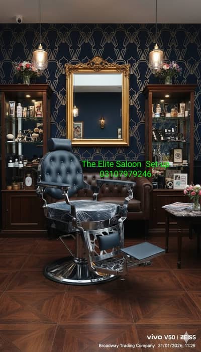 Barber chair/Cutting chair/ Shampoo unit/Trolly/Saloon Furniture.