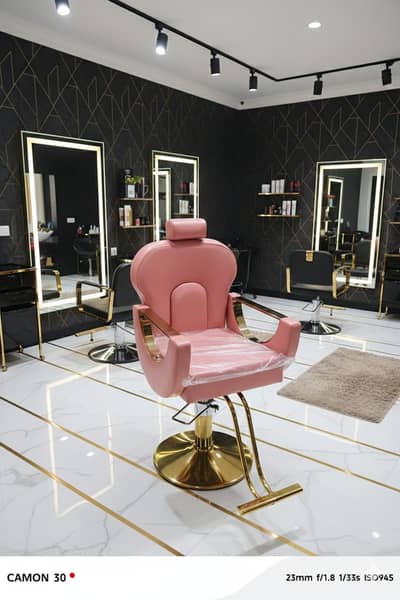 Barber chair/Cutting chair/ Shampoo unit/Trolly/Saloon Furniture.
