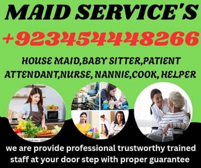 PROFESSIONAL MAID BABY SITTER PATIENT ATTENDENT COOK HELPER CHEF