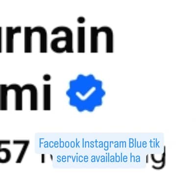 Facebook Instagram Blue tik available