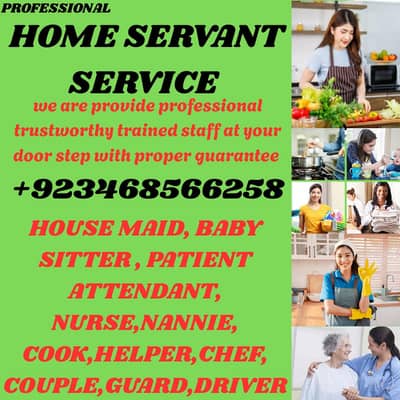 PROFESSIONAL MAID BABY SITTER PATIENT ATTENDENT COOK HELPER CHEF