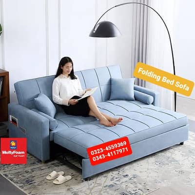 Sofa cum bed Molty double bed folding bed /Foam Mattress/Dining Table