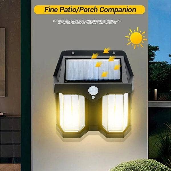 Double LED Solar Wall Lamp | Water Proof | Human Body Induction