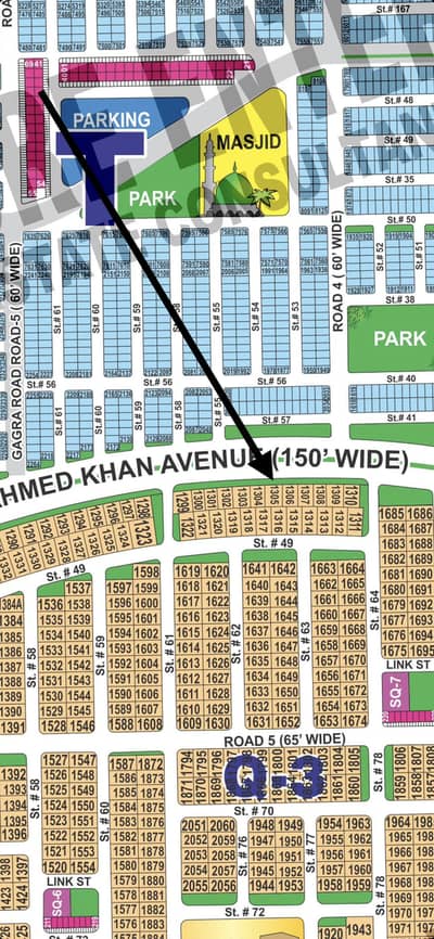 1 Kanal Plot on 150 Ft Road Possession Plot For Sale In Sector Q - DHA Multan