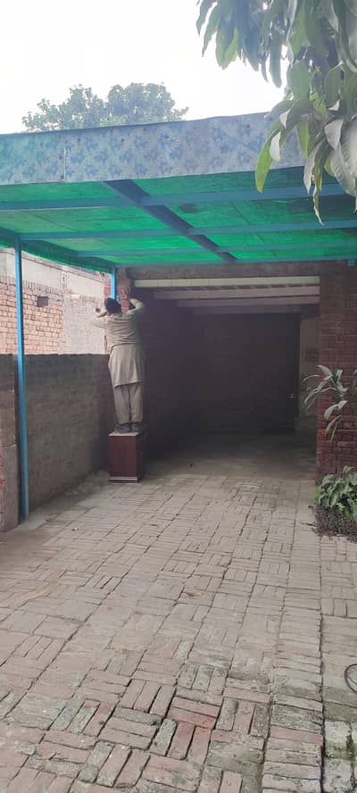 fibre roof used for outside car parking