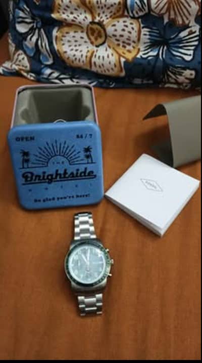 Fossil watch green dial