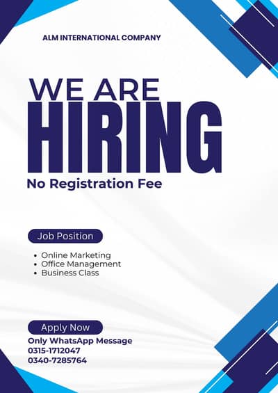 URGENT HIRING. . . | OFFICE & REMOTE JOBS. . / BOTH MALE & FEMALE