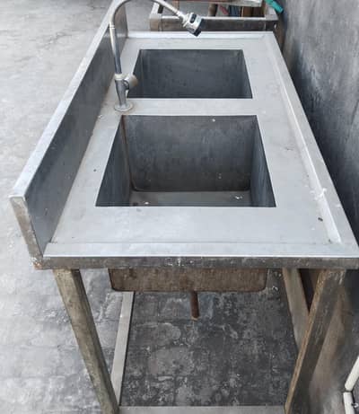 SS sink double wash basin
