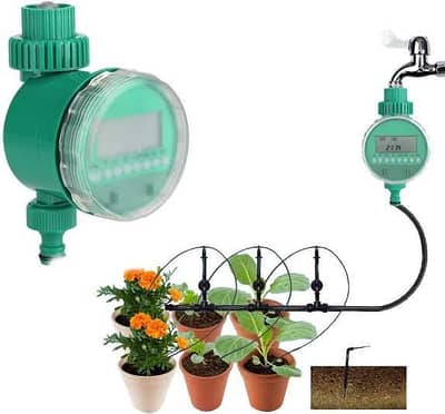 Automatic water irrigation system for plants.