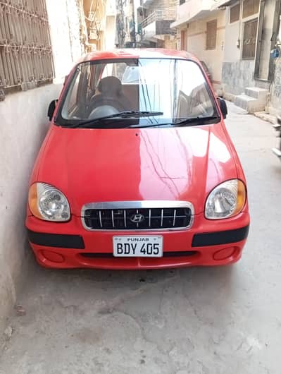 Hyundai Santro Club 2003 registered 2004 red own name