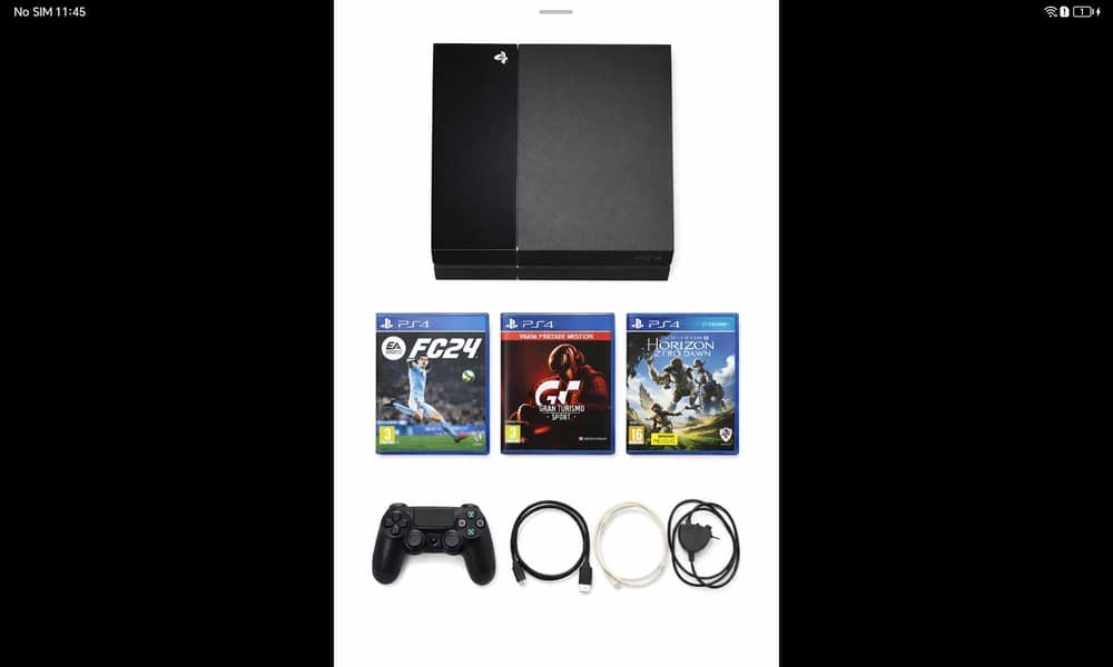 PlayStation 4 Bundle - Console, Controller, Cables & Games - Decent 0