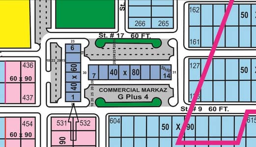 B17, Block A Main MARKAZ Commercial, Available for Sale