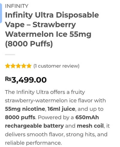 vap Water Melon Ice Infinity