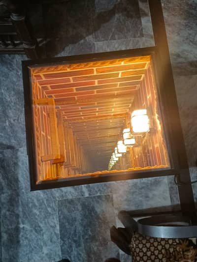 LED infinity coffee table -3D Tunnel light effect center table .