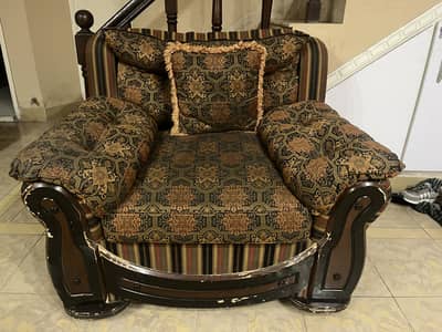 6 seater solid sofa set