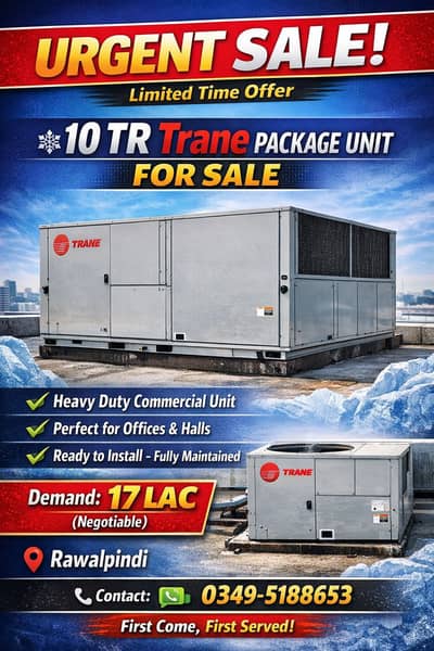 trane package type unit 10tr