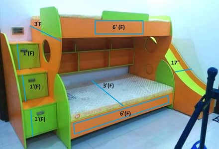Bunker Bed with Slide for Sale – Good Condition
