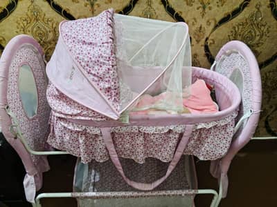 baby swing and cradle