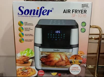 Brand New Air Fryer Sonifer 12 Liters Model SF-1016 (large capacity)