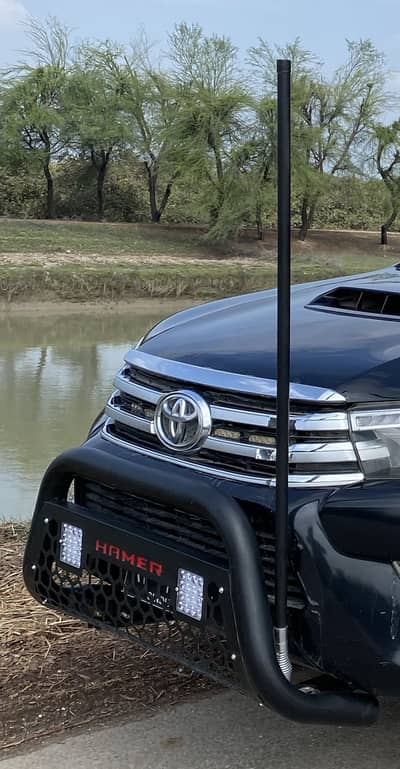 Hammer Bull bar nudge With ariel and led lights