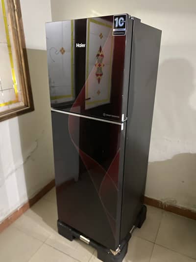 Haier Refrigerator HRF-276IPRA – Red Glass – 3 Month Used