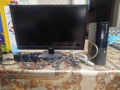 Xbox 360 ultra slim model with free Monitor  (Price Negotiable)