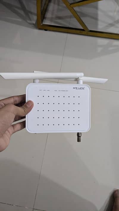 MT-LINK XPON ONU WiFi Router + CATV TV Cable Dual Antenna Like New
