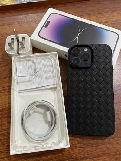 “Iphone 14 Pro Max” 256GB , Non-PTA Fu , With Box + Charger , Genuine.