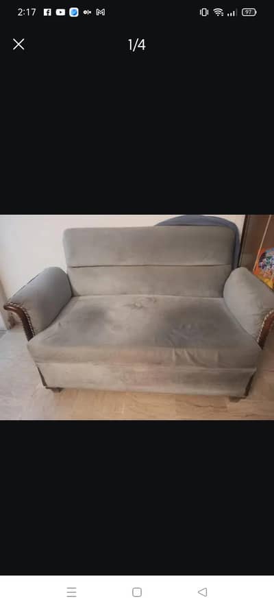 2 seater sofa wooden good condition