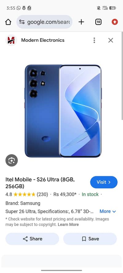 itel ultra s26 17 din use 16gb 256gb