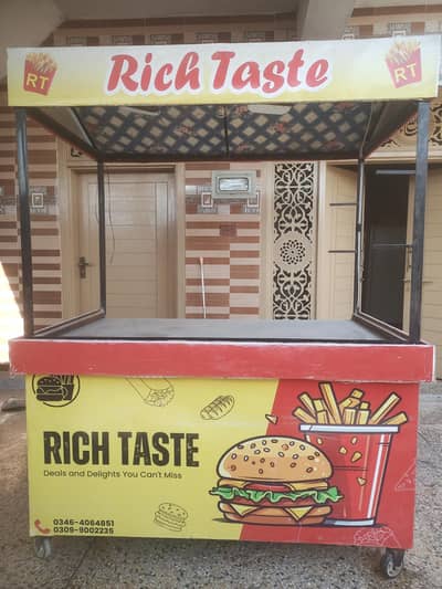 Fries and burger counter