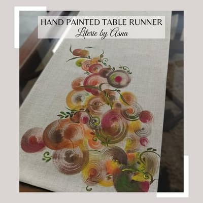 Hand painted table runner