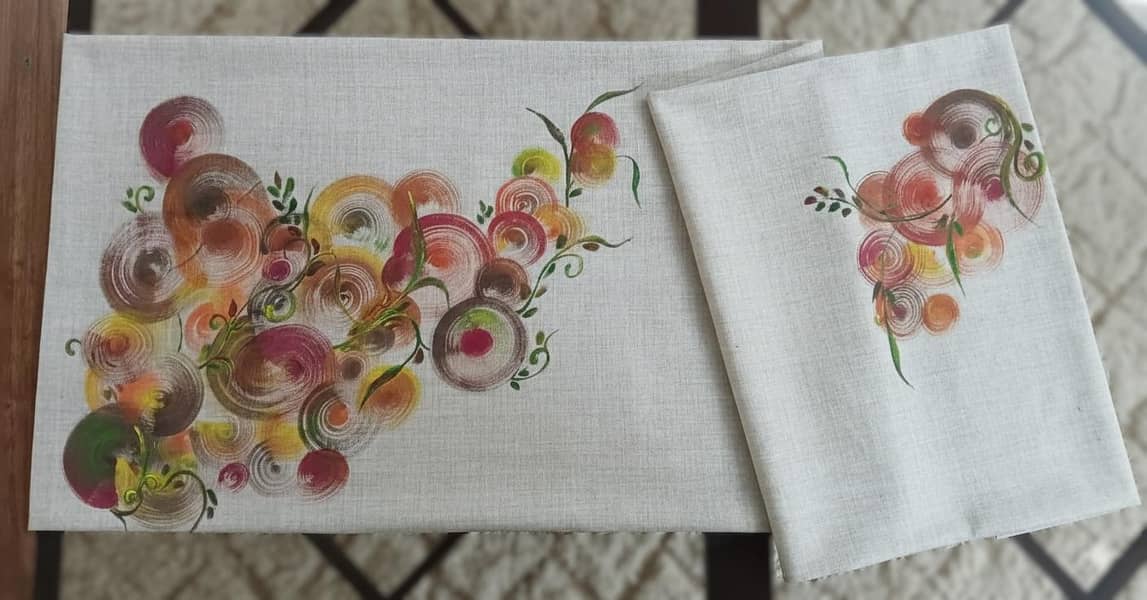 Hand painted table runner 1