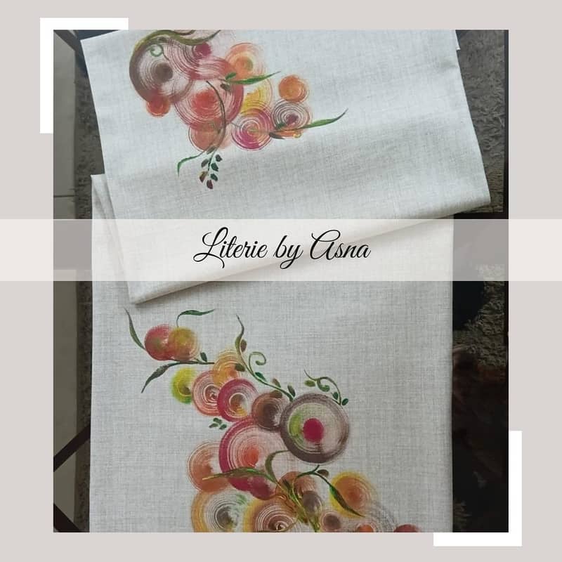 Hand painted table runner 2