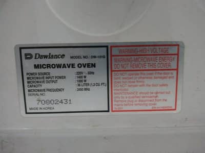 Dawlance makrowave